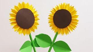 DIY very easy paper Sunflower paper flowers