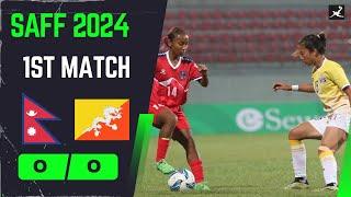 Nepal Vs Bhutan Highlights 0-0 Womens SAFF 2024 HD