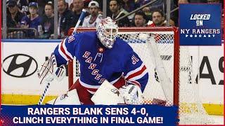 Rangers CLINCH Presidents Trophy with blowout win over Senators Who are we playing in Round 1???