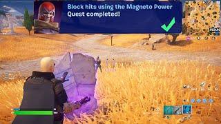 How to EASILY Block hits using the Magneto Power in Fortnite locations Quest