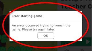 Roblox - Error Starting Game. An Error Occurred  Trying To Launch The Game.  Android & Ios - Fix
