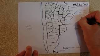 ASMR - Map of Argentina - Australian Accent - Chewing Gum & Describing in a Quiet Whisper