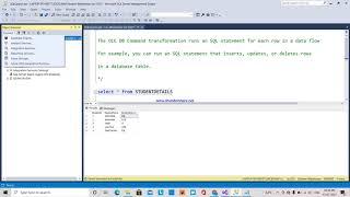 20.SSIS TUTORIAL -  OLE-DB COMMAND TRANSFORMATION - DELETE  STATEMENT - TELUGU .