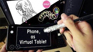 Use Your Phone as Drawing Tablet  Osu Tablet