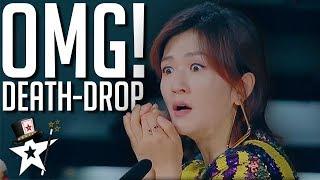 Judges Scream As Escape Artist Attempts DEATH DROP Stunt  Magicians Got Talent