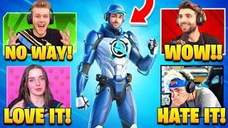 *NEW* Streamers React to MY Fortnite Skin LOVE or HATE?