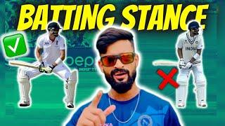 How to Take Proper BATTING STANCE in Cricket  *LEARNINGS FROM VIRAT KOHLI* Batting Stance TIPS