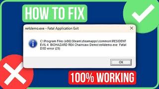 FIX RESIDENT EVIL 4 FATAL D3D ERROR Easy Tutorial  RE4 Remake Fatal D3D Error