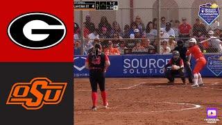 Georgia Softball Highlights vs Oklahoma State  2024 Clearwater Invitational Highlights  21624