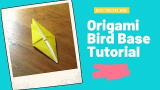 Origami Bird Base Origami Basics  How to fold a Bird Base Origami  Twins O and A tutorial