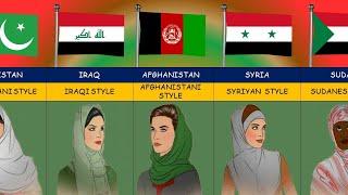 Hijab style from different countries  islamic headscarf from each country