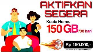 CARA MEMBELI KUOTA HOME 150 GB  KUOTA HOME 117 GB PADA KARTU 3