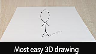 Most easy 3D drawing  Simple 3D art