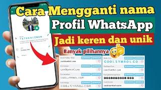 Cara Ganti Nama Profil Whatsapp jadi Keren  Cara Membuat Nama Profil Whatsapp Jadi Menarik