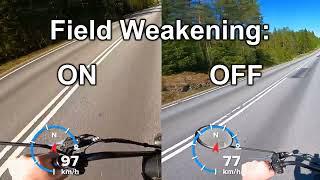 Field Weakening ON vs OFF Top Speed and Acceleration  FarDriver Controller ND72360