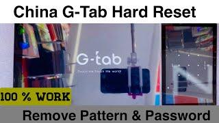 How To Reset G-TabChinese Android Tablete  China G-Tab Hard Reset Pattern Unlock 