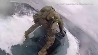 Raw Coast Guardsman jumps onto narco-submarine loaded with drugs in Pacific Ocean I ABC7