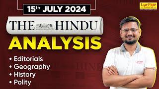 Daily HINDU News Paper Analysis  15th July  The HINDU for CLAT 2025 by Swatantra Sir