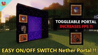 Nether Portal ON  OFF Switch - Minecraft 1.161.15  MINECRAFT TUTORIAL 