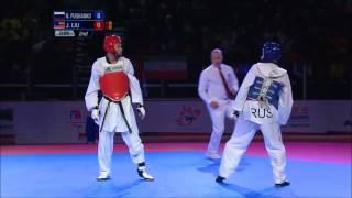 Taekwondo WTF. Чемпионат мира среди юниоров. Полуфинал. М-63 Pushanko-Liu