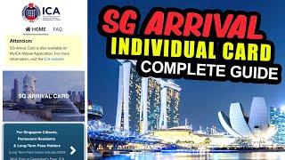 How to complete SG Arrival Card Online Tutorial  My ICA Singapore Arrival Card