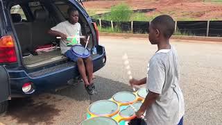 Drumline  10 & 12 year old Drumming Brothers on Xymox snare and tenor pads