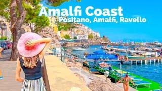 Amalfi Coast Italy  - Positano  Amalfi  Ravello - 4K HDR 60fps Walking Tour