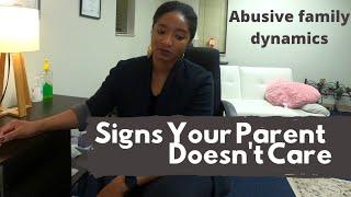 7 SIGNS YOUR PARENTS DONT CARE Adults of Emotionally Detached Parents Psychotherapy Crash Course