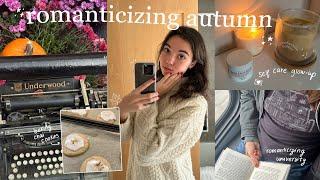 romanticizing autumn   baking chai cookies self care glow up uni vlog fall try-on haul