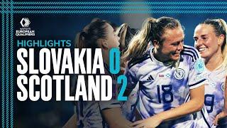 Slovakia 0-2 Scotland  Emslie  Double in Slovakian Storm  Womens EURO Qualification Highlights