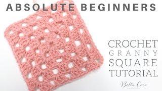 CROCHET How to Crochet a Granny Square  Absolute Beginners  Bella Coco