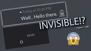 How to become *INVISIBLE* on Discord Invisible Name + Pfp UPDATED 2020