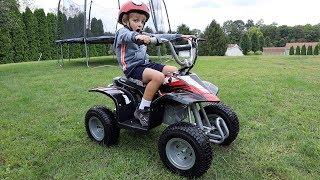 Clarks First Ride on a Four Wheeler