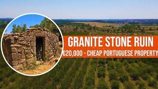 GRANITE STONE RUIN 20K FARM FOR SALE CENTRAL PORTUGAL CHEAP INVESTMENT