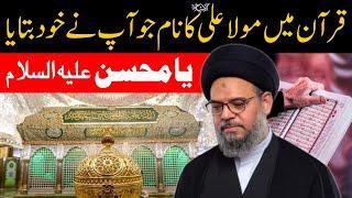 Quran Main Mola Ali A.s Ka Naam  Ya Mohsin A.s  Ayatullah Syed Aqeel Al Gharavi