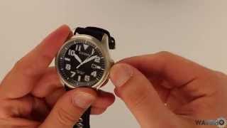 WatchO.co.uk - Citizen Military Eco-Drive Nylon Strap Watch AW1410-08E  Unboxing & Close Look