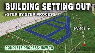How to set out a building  Complete process #building #foundation