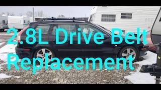 SAAB 2.8L drive belt serpentine belt removereplace