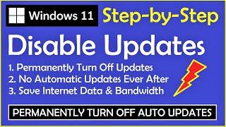 How to Stop Windows 11 Update Permanently  Disable Automatic Updates  Turn Off Auto Updates