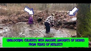 UNBLOCKING YEARS OF DEBRIS AND NEGLECT AT CULVERTS 032024