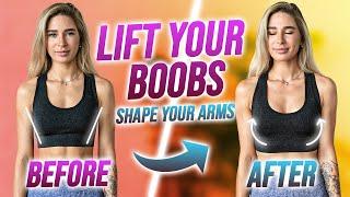 10 Minute Lift Your BREASTS & Shape Your Arms- Quick Fit Fun Fat Burning Exercises