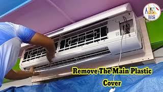 HOW TO REMOVE @GREE AIRCONDITING PANEL COVER  FOR HOME SERVICE & CLEANING�AIR FLOW  Maintence 