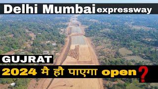 Delhi Mumbai Expressway Gujarat latest progress update  Vadodara Virar Section Pkg-10  #4k