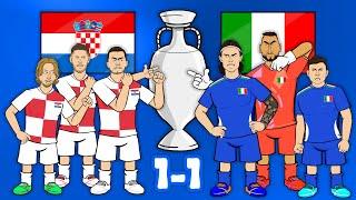 LAST MINUTE GOAL Croatia vs Italy Zaccagni Modric Goals Highlights Euro 2024