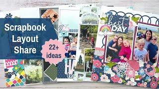 Scrapbook Layout Share  22+ Scrapbooking Ideas  Holidays Vacation Everyday Life Outdoors