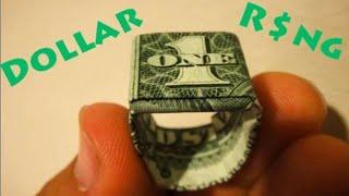 How to Make an Origami Dollar Ring Moneygami - Robs World