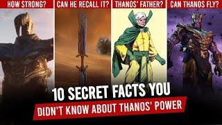 10 Secret Facts You Didnt Know About Thanos Powers  Explained In Hindi  MCU Facts