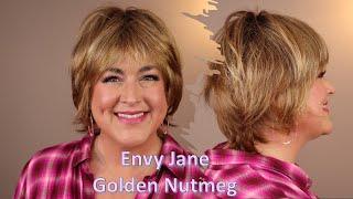 Envy Jane in Golden Nutmeg  NEW WIG REVIEW  Shorter Shag with a hand-tied cap and LIGHT fibers