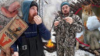 Eating TASTY TESTICLES TRAPPED for SURVIVAL - Wild Food Trap Porcupine Beaver Catch and Cook