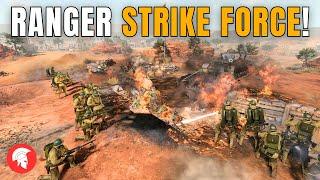 RANGER STRIKE FORCE - Company of Heroes 3 - US Forces Gameplay - 4vs4 Multiplayer - No Commentary